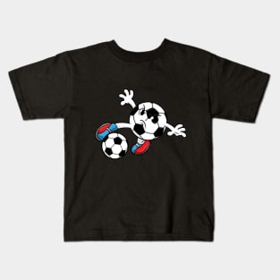 Soccer player with Soccer shoes and Soccer ball Kids T-Shirt
